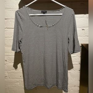 Brand new Talbots striped scoop neck shirt